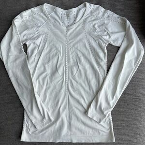 Athleta White Long Sleeve Top